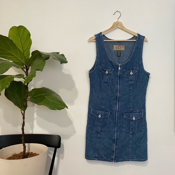 Express Dresses & Skirts - Vintage Express Jean Denim Jumper